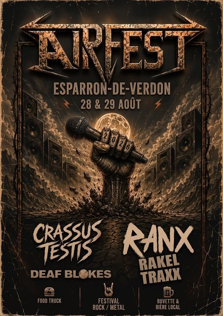 Affiche du concert à Airfest — Esparron de Verdon